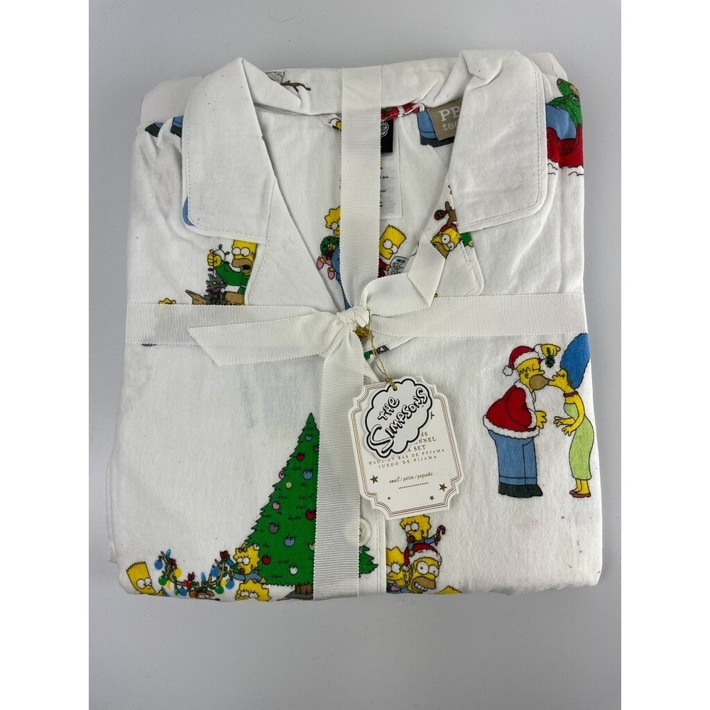 Pottery Barn Teen The Simpsons Holiday Pajama Set Size Small NWT $69